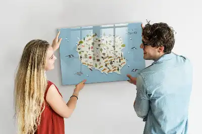 Magnetická kreslící tabule mapa zvířat Polska