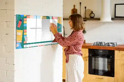 Magnetická kreslící tabule s motivem rozvrhu hodin