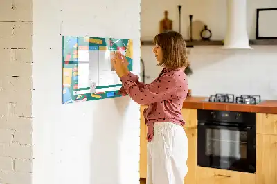 Magnetická kreslící tabule s motivem rozvrhu hodin