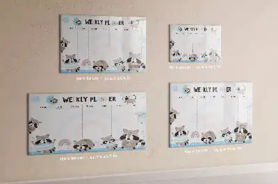 Magnetická kreslící tabule týdenní plánovač pro děti