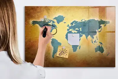 Magnetická tabule s motivem mapy stará mapa světa