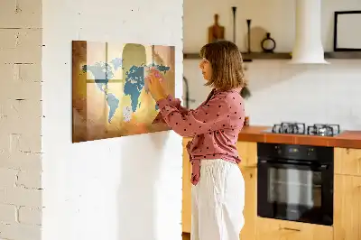 Magnetická tabule s motivem mapy stará mapa světa