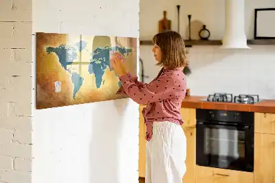 Magnetická tabule s motivem mapy stará mapa světa