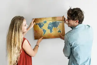 Magnetická tabule s motivem mapy stará mapa světa