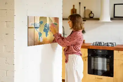 Magnetická tabule s motivem mapy stará mapa světa
