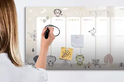 Magnetická kreslící tabule plán týdne