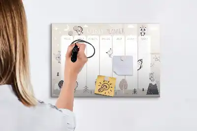 Magnetická kreslící tabule plán týdne