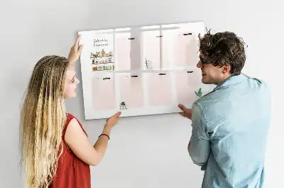 Magnetická tabule na týdenní plánování popisovatelná