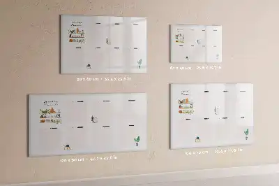 Magnetická tabule na týdenní plánování popisovatelná