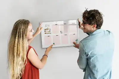 Magnetická tabule na týdenní plánování popisovatelná