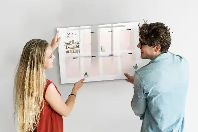 Magnetická tabule na týdenní plánování popisovatelná