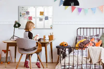 Magnetická kreslící tabule útulný plánovač na týden
