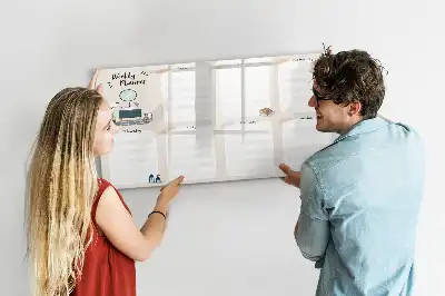 Popisovatelná magnetická tabule týdenní plánovač