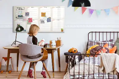 Popisovatelná magnetická tabule týdenní plánovač