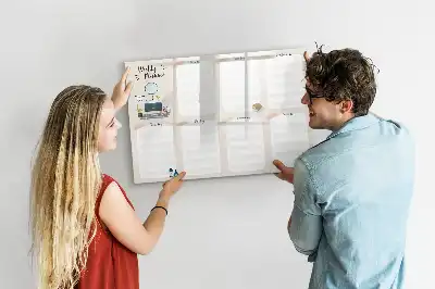 Popisovatelná magnetická tabule týdenní plánovač