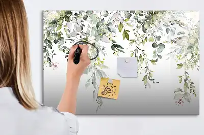 Popisovatelná magnetická tabule s motivem kvetoucí přírody