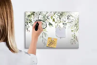 Popisovatelná magnetická tabule s motivem kvetoucí přírody