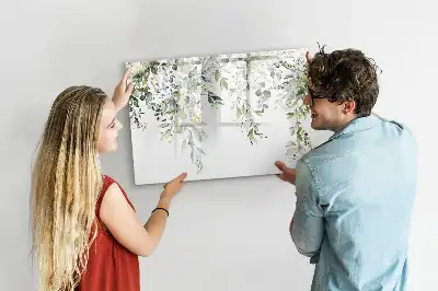 Popisovatelná magnetická tabule s motivem kvetoucí přírody