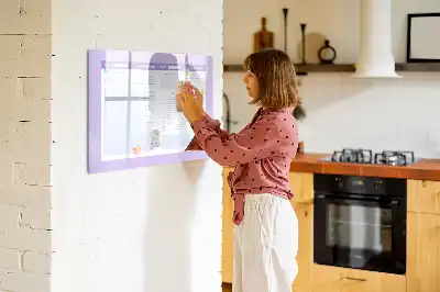 Popisovatelná magnetická tabule růžový roční plánovač
