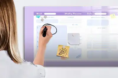 Popisovatelná magnetická tabule růžový roční plánovač