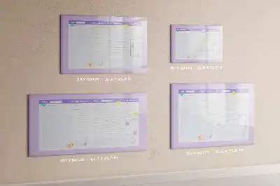Popisovatelná magnetická tabule růžový roční plánovač