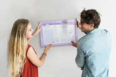 Popisovatelná magnetická tabule růžový roční plánovač