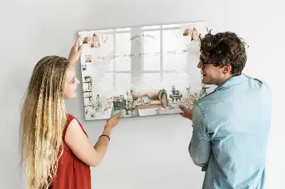 Magnetická popisovatelná tabule roztomilý plánovač