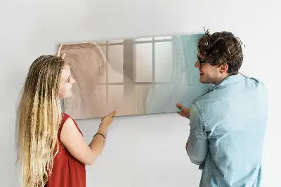 Magnetická kreslící tabule ve vzoru abstrakce vln