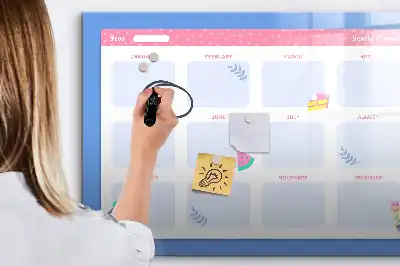 Magnetická tabule měsíční plánovač se smazatelným povrchem