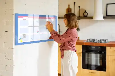 Magnetická tabule měsíční plánovač se smazatelným povrchem