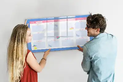 Magnetická tabule měsíční plánovač se smazatelným povrchem