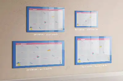 Magnetická tabule měsíční plánovač se smazatelným povrchem