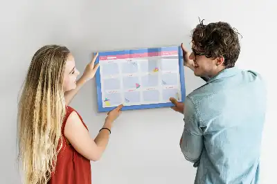 Magnetická tabule měsíční plánovač se smazatelným povrchem