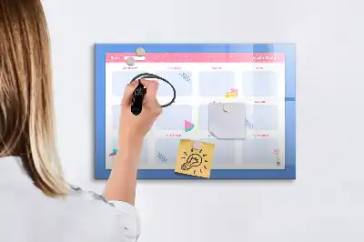 Magnetická tabule měsíční plánovač se smazatelným povrchem
