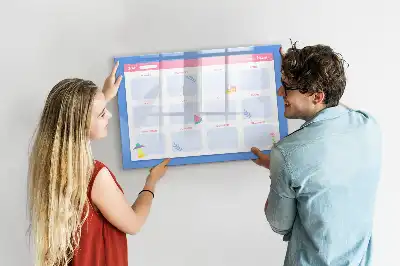 Magnetická tabule měsíční plánovač se smazatelným povrchem