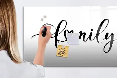 Magnetická kreslící tabule nápis Rodina