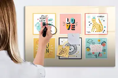 Popisovatelná magnetická tabule s motivačními hesly
