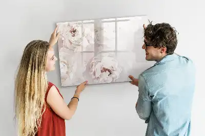 Magnetická kreslící tabule s motivem pivoňek