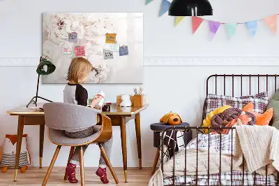 Magnetická kreslící tabule s motivem pivoňek