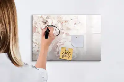 Magnetická kreslící tabule s motivem pivoňek