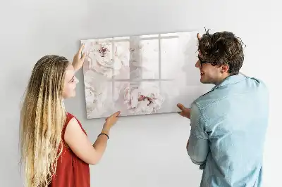 Magnetická kreslící tabule s motivem pivoňek