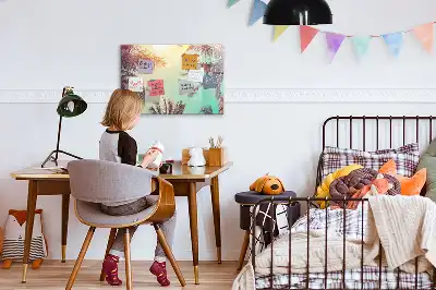 Magnetická popisovatelná tabule s motivem tropických palem