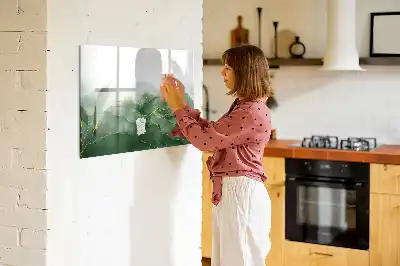 Magnetická kreslící tabule s motivem abstrakce listu