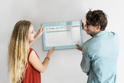 Magnetická tabule na plánování jídelníčku s možností psaní fixem