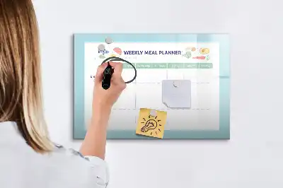 Magnetická kreslící tabule plánovač jídelníčku