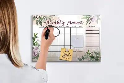 Magnetická kreslící tabule s motivem růží