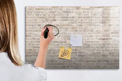 Popisovatelná magnetická tabule motiv cihlová zeď