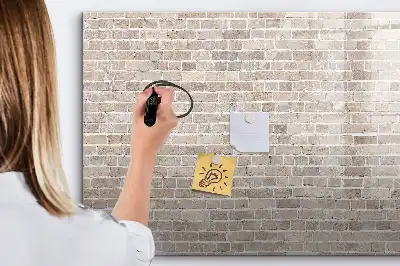 Popisovatelná magnetická tabule motiv cihlová zeď