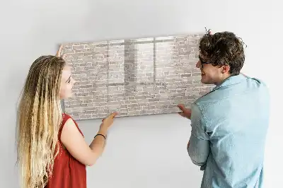 Popisovatelná magnetická tabule motiv cihlová zeď