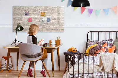 Popisovatelná magnetická tabule motiv cihlová zeď